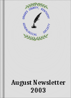 August Newsletter 2003