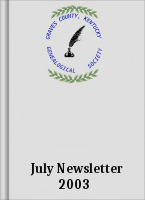 July Newsletter 2003